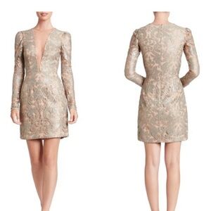 Dress the Population Claudia Plunging Lace  Dress Size XS.